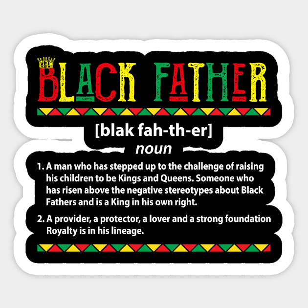 Black Father Men Melanin King Husband Dad Juneteenth Sticker by apesarreunited122